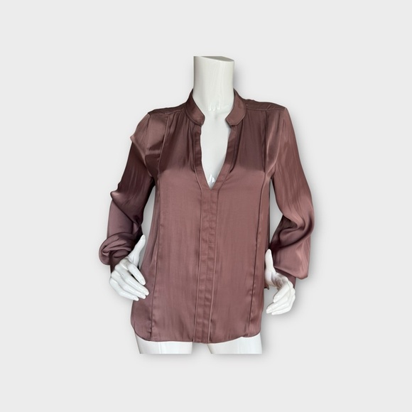 Reset silk blouse size S color chocolate new without tag - Picture 1 of 9